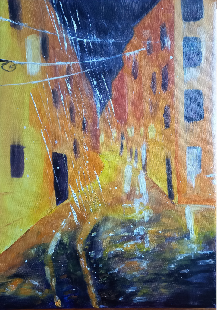 bajo la lluvia